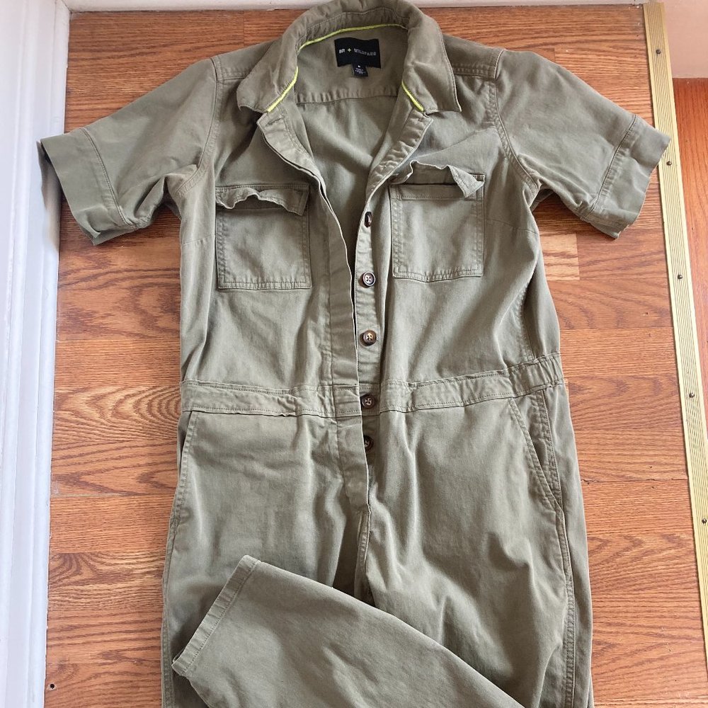 Wildfang Coveralls Olive Green Sz M